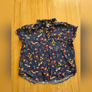 The North Face Mushroom Floral Women's Button Down Shirt XL